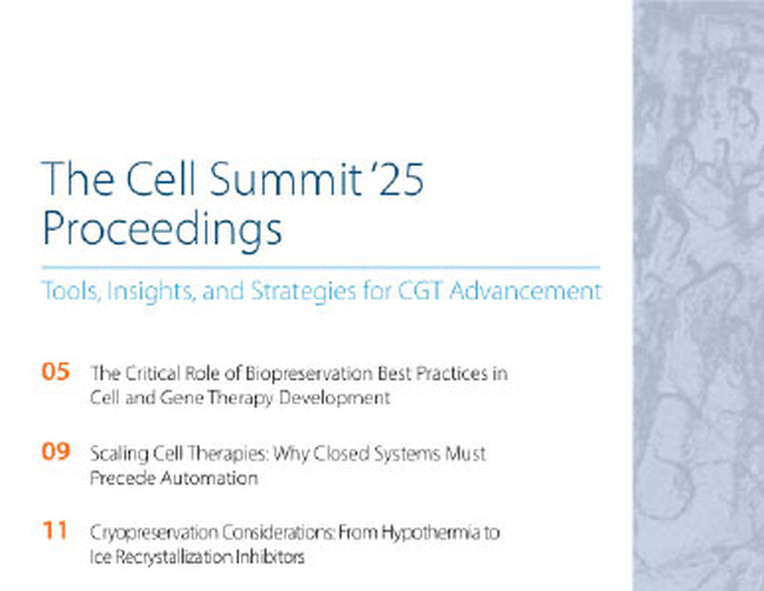 The Cell Summit ’25 Proceedings: Tools, Insights, and Strategies for CGT Advancement image